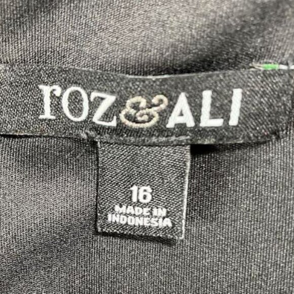 Roz and Ali Pearl and Sequin Embellished Black Evening Dress Size 16 EUC - Picture 13 of 13